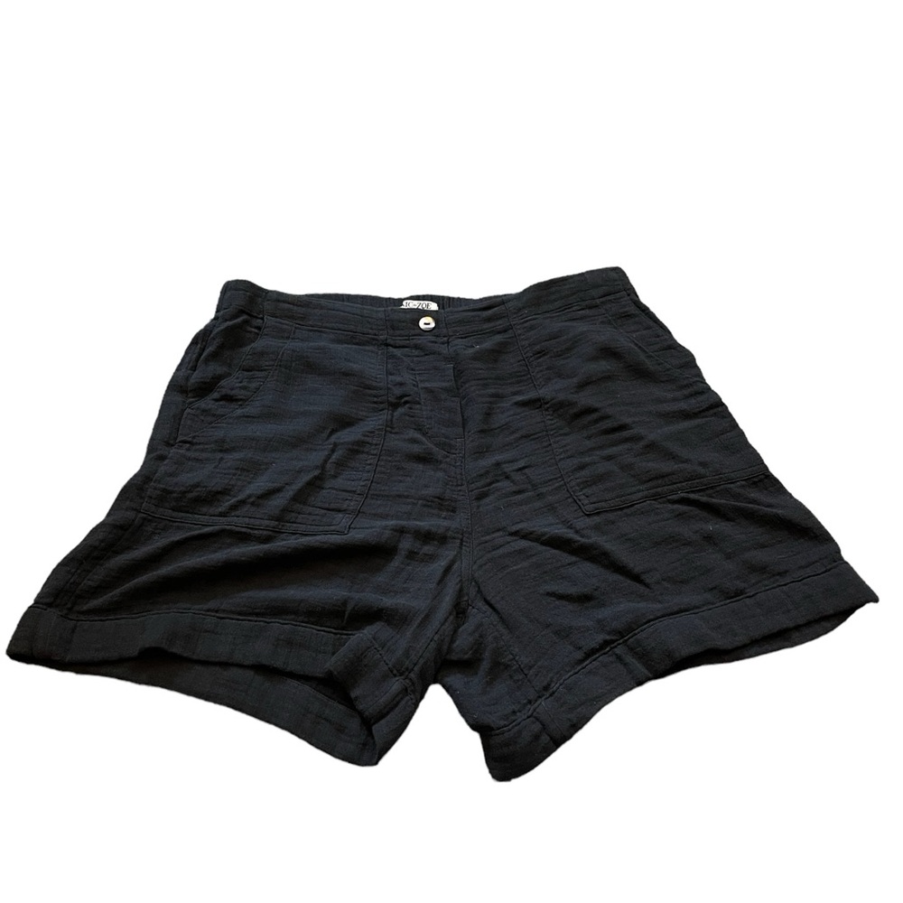 5 for 25 Nic+Zoe Black Double Layer cotton Gauze High Waist Comfy Shorts M